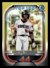 2021 BOWMAN SCOUT'S TOP 100 REFRACTOR GOLD #BTP-44 KRISTIAN ROBINSON NM 18/50