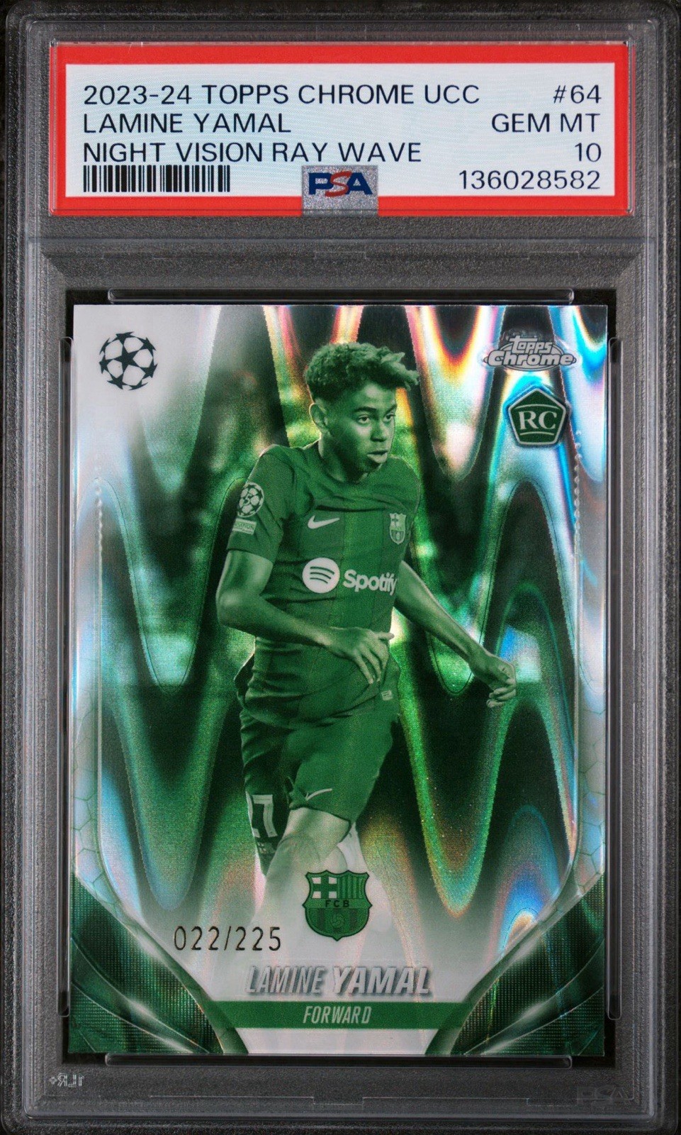 Lamine Yamal 2023 Topps Chrome UEFA Club Competitions #64 Night 