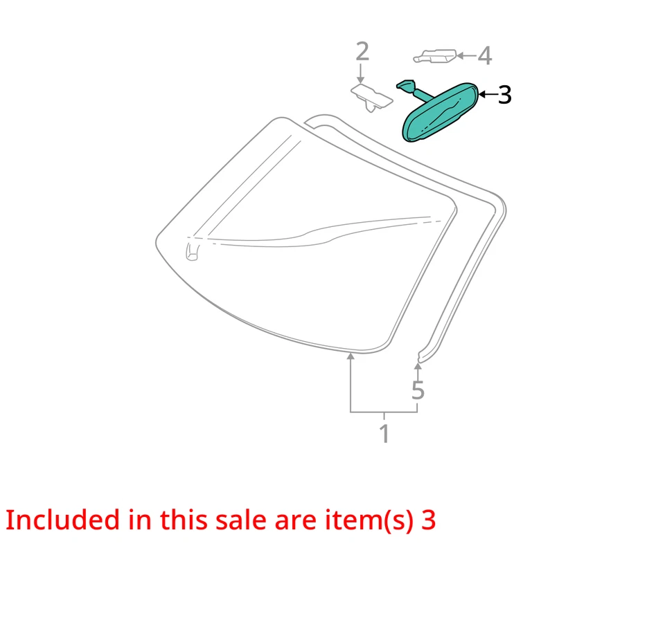 Rear View Mirror Automatic Dimming Homelink Fits 04-08 MAZDA RX8 104914478 - Изображение 3 из 4