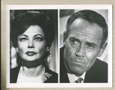 'Advise And Consent' -- Henry Fonda, Gene Tierney   1966  T.V. Press Photo P2M