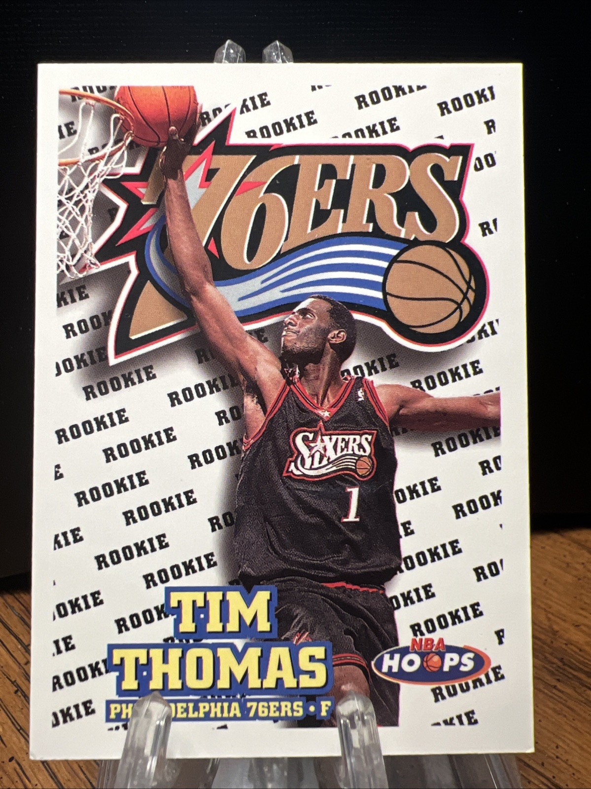 1997-98 NBA Hoops Basketball Tim Thomas Rookie RC # 171 Philadelphia 76ers