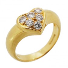 Tiffany & Co. Heart Pave Ring, 18K Yellow Gold, Diamonds, Size 10.... GZl1gie9