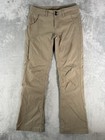 Prana Pants Womens 4 Tan Halle Straight Leg Roll Up Hiking Outdoors