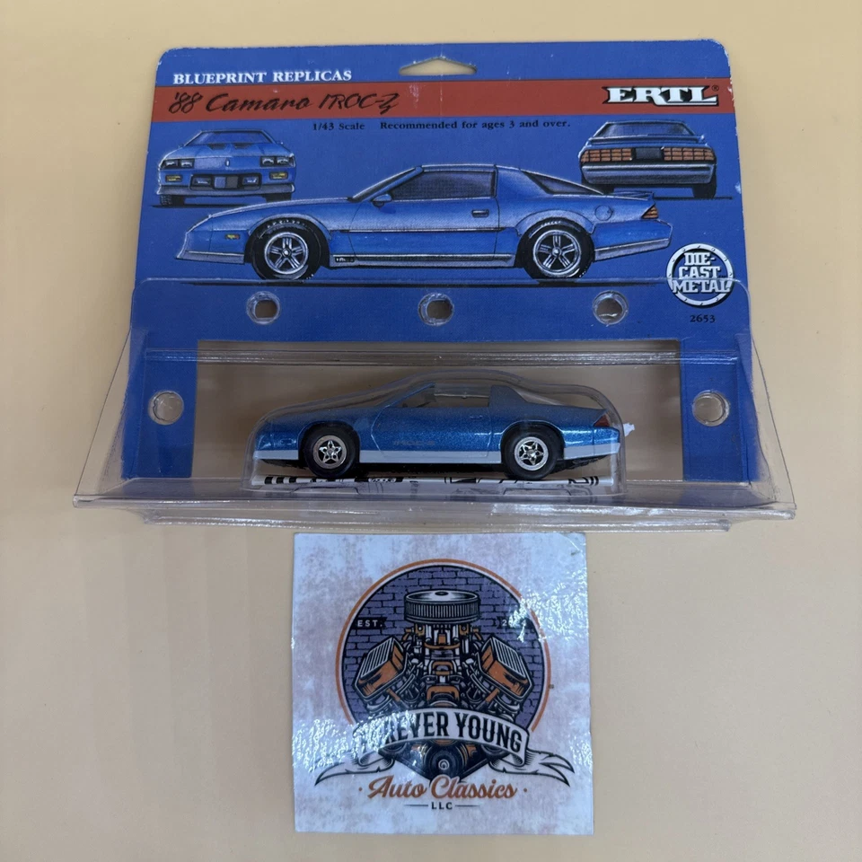 ERTL Blueprint Replicas ‘88 Camaro IROC-Z 1:43 Scale DieCast Metal Korea NIB - Image 2 of 2