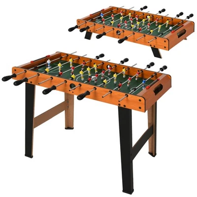 Mini Tischkicker mit 2 Beinsätzen, tragbarer Kickertisch mit 22 Spielern Natur - Bild 1 von 4