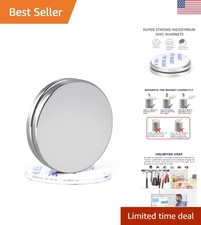 Versatile Neodymium Disc Magnets - 2 Pack, Adhesive, Perfect for Crafts  DIY