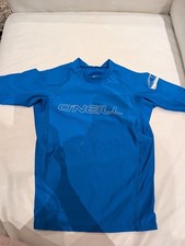 O'Neill Boys Blue Short Sleeve Swim Shirt Rash Guard Size 16