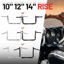 10" 12" 14" Rise Meathook Ape Hanger Handlebar For Harley Electra Street Glide