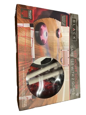 Black Series LED Hover Indoor Soccer Game Set w/2 Goals Play In Dark