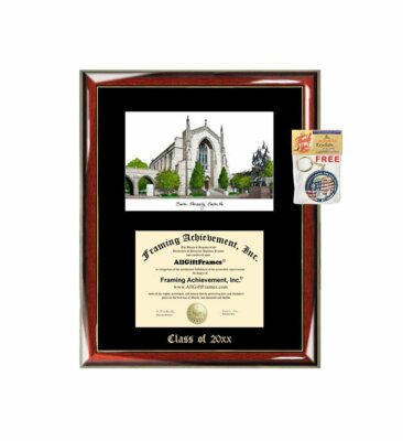 Boston University BU Graduation Custom Frame Emboss Lithograph Diploma Degree Fr