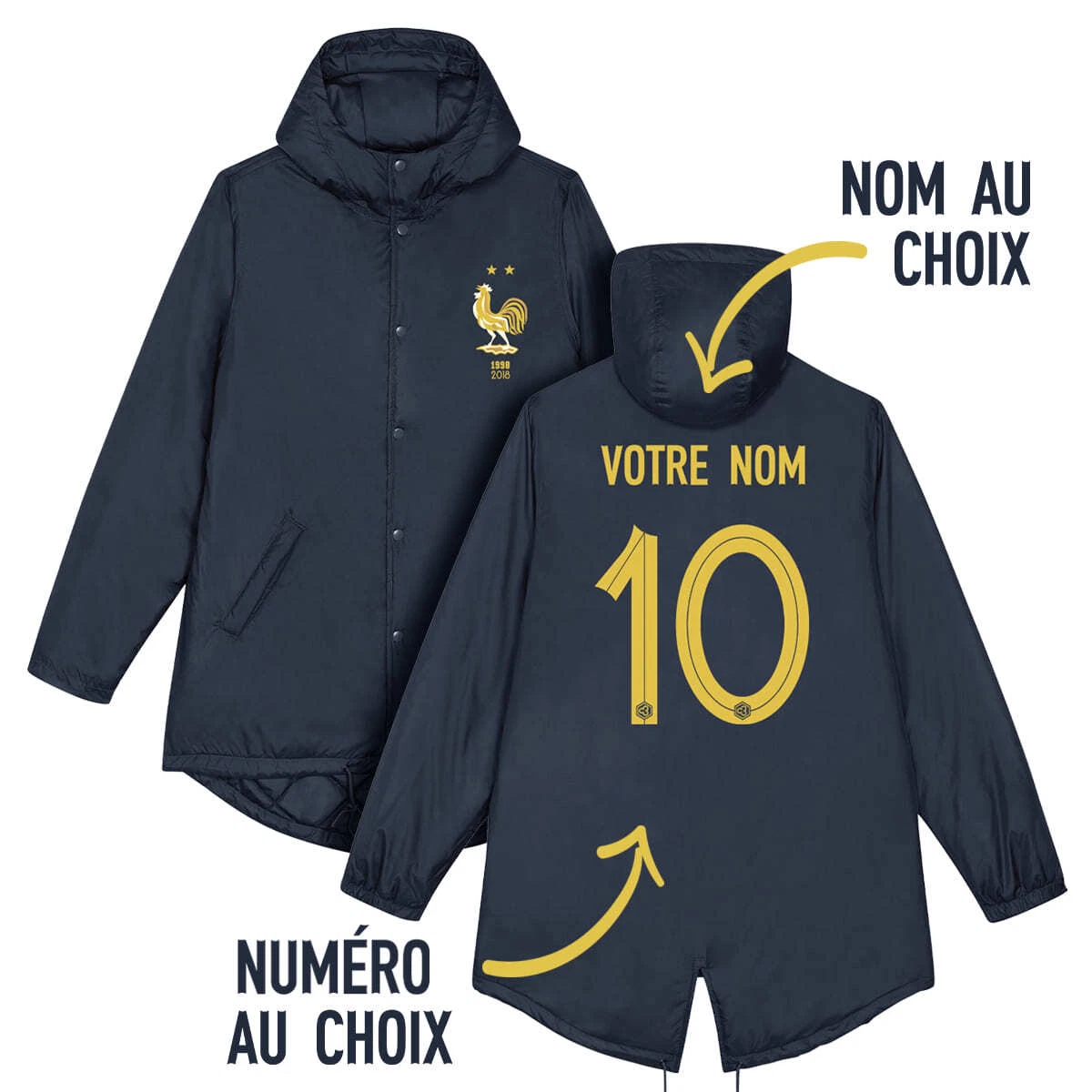 Veste parka équipe de France 2022 2023 personnalisable football Griezmann  Mbappe | eBay