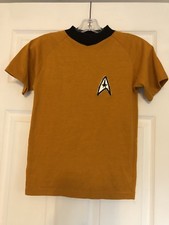 RARE Vintage 1970s Original Star Trek Promo Kirk TShirt Tech Nerd Comic Con Geek