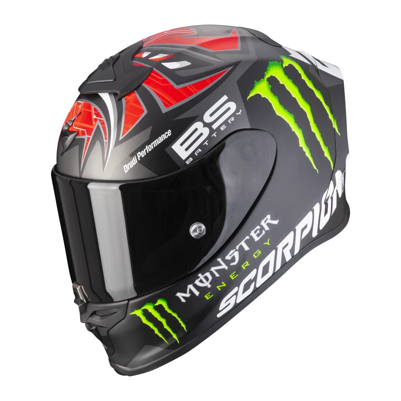 Scorpion Exo-R1 Air Fabio Quartararo Monster Rep Full Face Motorcycle Helmet - Image 2 of 4