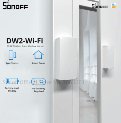 SONOFF DW2 Wifi capteur de fenêtre de porte sans fil détecteurs ouverts/fermés