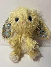 Scruff a Luvs Blossom Bunny Rabbit Yellow Lilac Floral Floppy Ears Fuzzy Plush