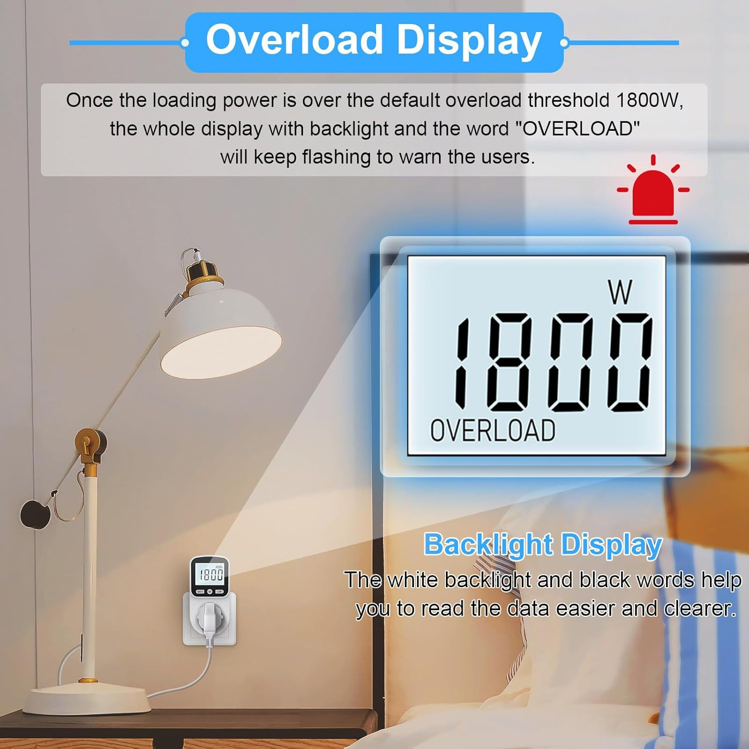 Upgraded Watt Meter Power Meter Plug Home Energy Monitor Electricity Usage Monit