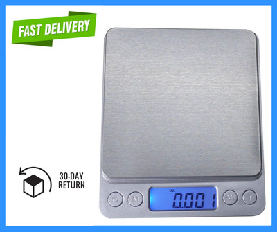 High-Precision Digital Pocket Jewelry & Kitchen Food Scale, Lab Weight, Capacity