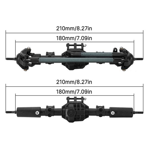INJORA Front/ Rear Straight Axle for 1:10 RC Crawler Axial SCX10 II 90046 90047 - Picture 2 of 13