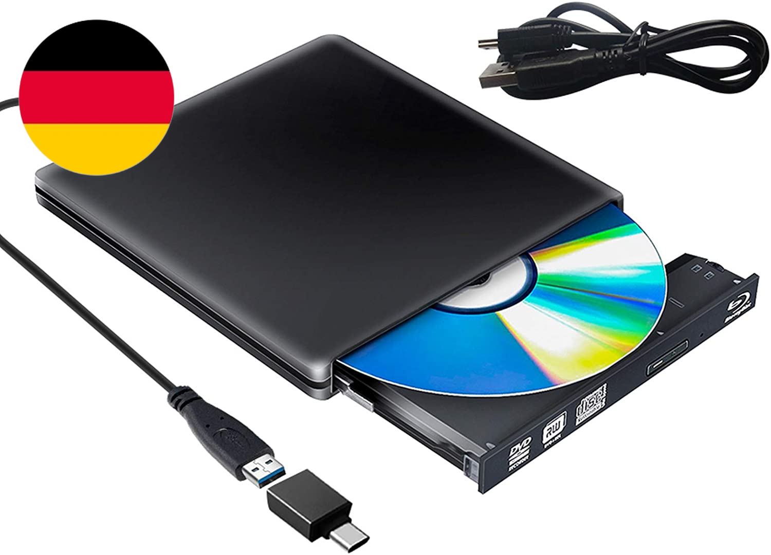Externe USB 3.0 Blu CD DVD Laufwerk, Type C Bluray CD DVD RW Rom Für PC Macb 744759377043 | eBay