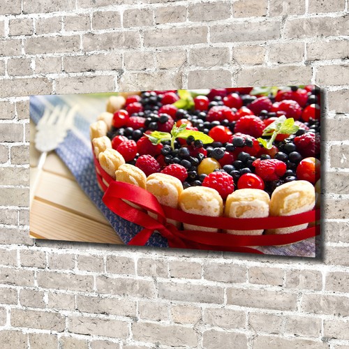 Panneau De Cuisine Sur Verre Tulup 100x70 Cm - Gâteau Aux Fruits Des Bois