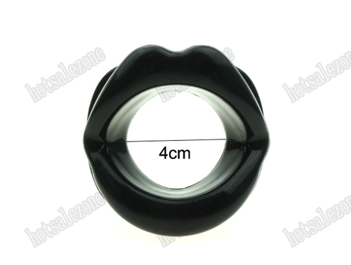 Silicone Lip Service Club TV TS Open Mouth Black - Picture 2 of 4