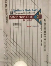 Quilters Rule Wonder Cut Ruler QR-WC, By Walter Times Two, With Directions