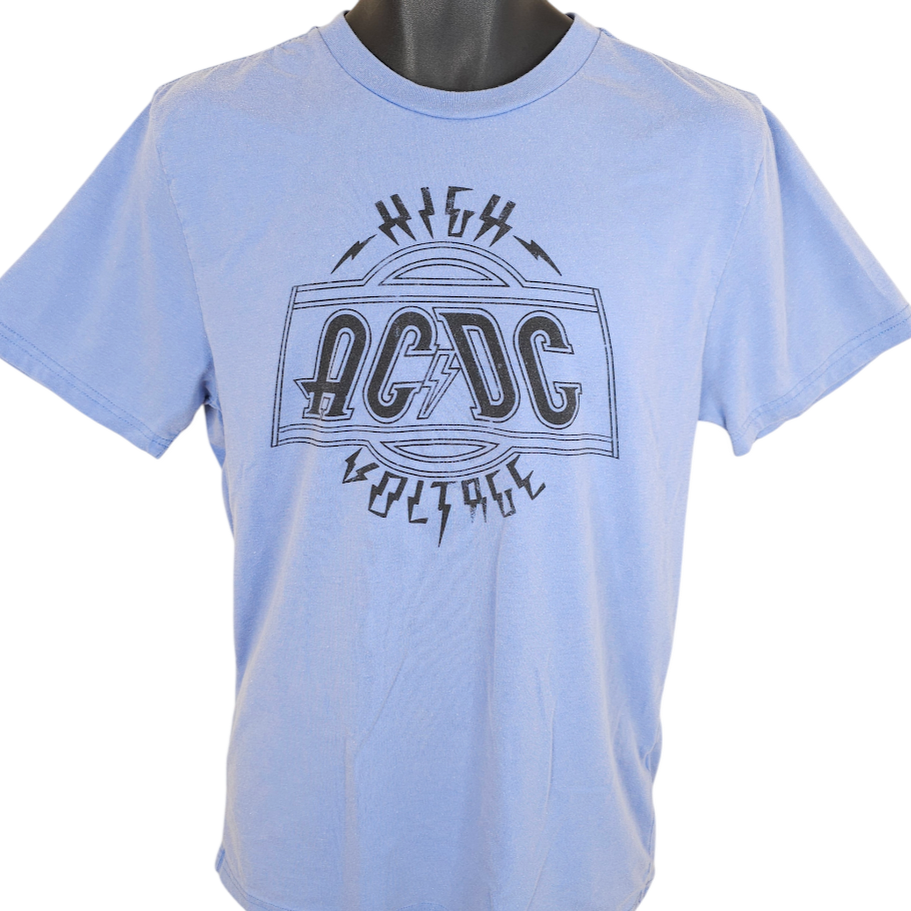 ACDC T Shirt Mens Size Small Blue High Voltage AC/DC Hard Rock