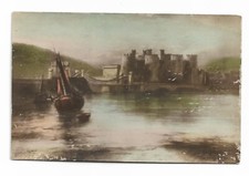 Conway Castle & Bridge from Deganwy Shore old postcard