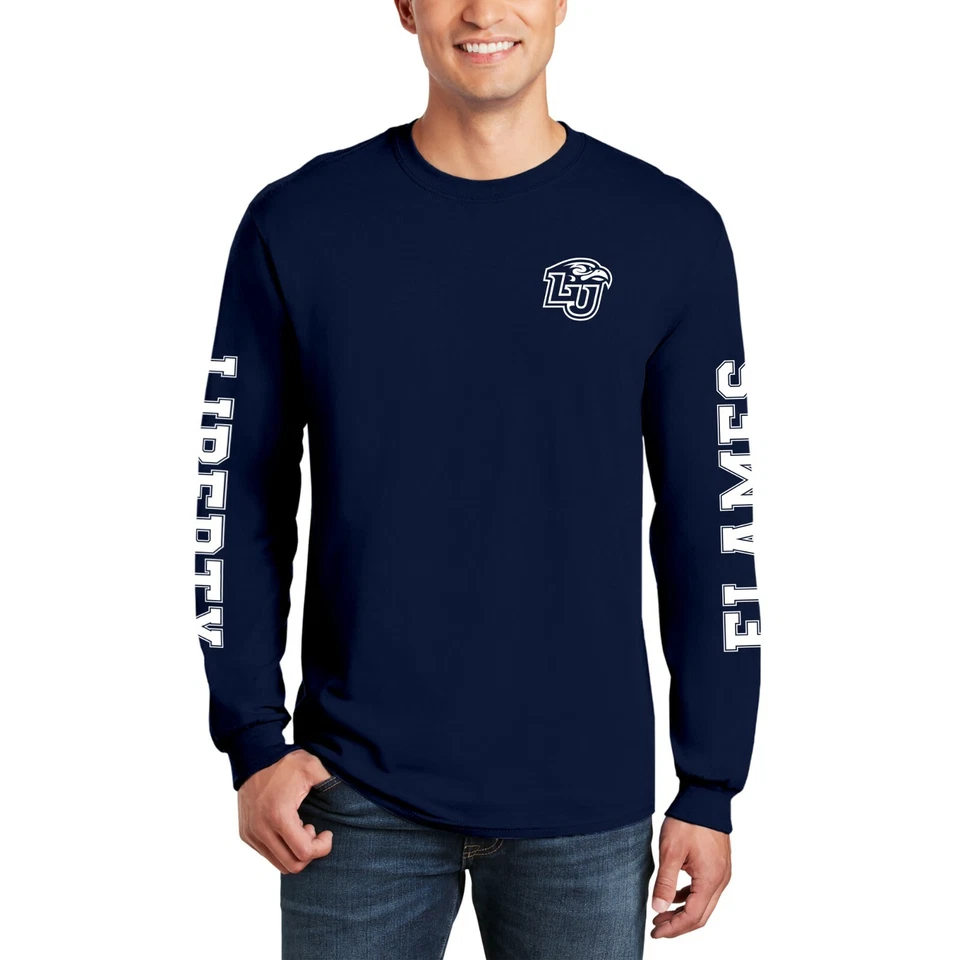 Liberty Flames Doble Manga Estampado Manga Larga - Azul Marino Foto 3 de 4