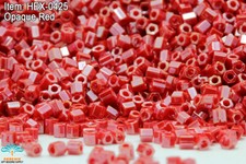 Miyuki Hexagon 2 Cut 11/0 Opaque Red Hex-0425