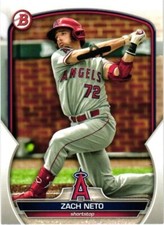 2023 BOWMAN PROSPECTS ZACH NETO PAPER BASE BASEBALL CARD #BP-64