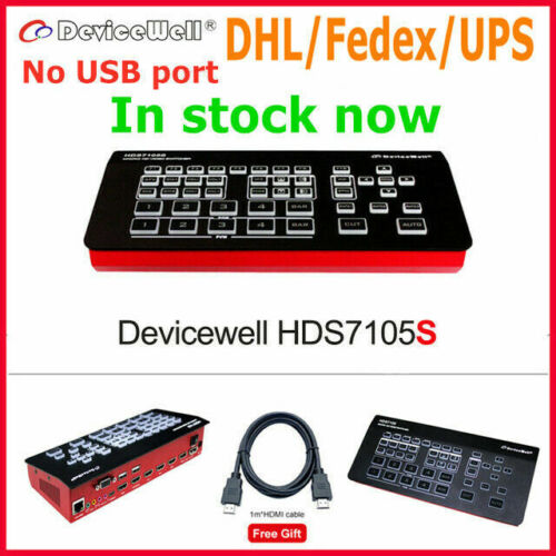 DeviceWell HDS7105S 5 canali 4 ingressi HDMI+1 DP switch video live streaming - Foto 1 di 12