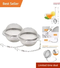 Durable 2.1-Inch Stainless Steel Mesh Tea Ball Infusers – Ideal for Loose Leaf