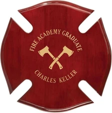 Customized Elegant Rosewood Piano Finish Maltese Cross Plaque