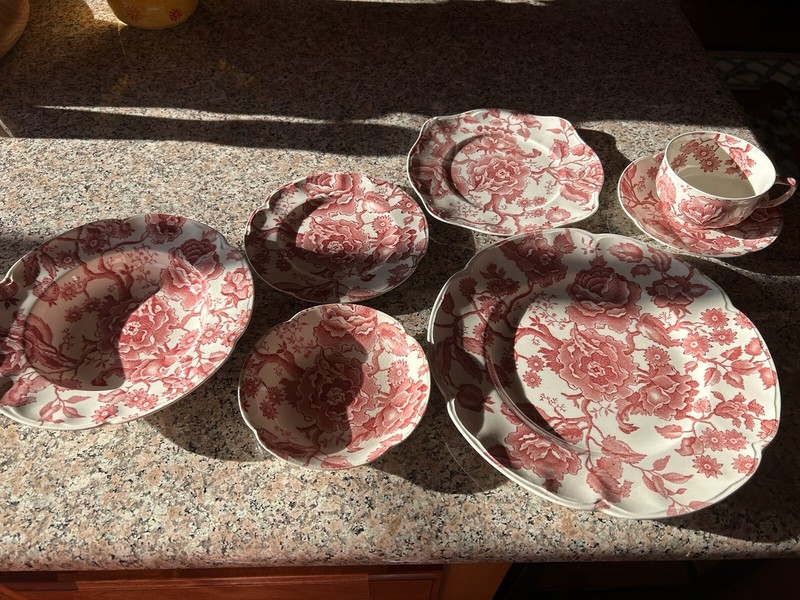 Chippendale Rose Pattern, Set Of 92, Johnson Bros.