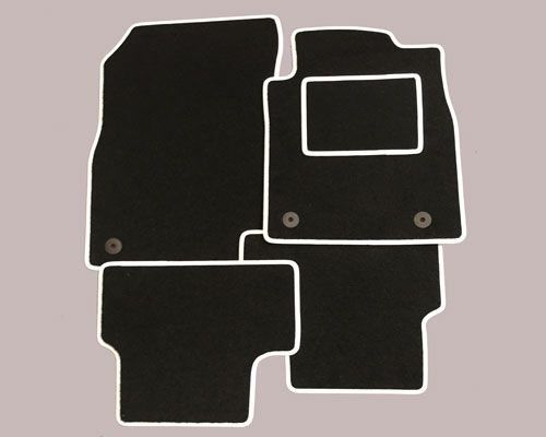 FIAT 500L Car Floor Mats 4-Piece Set (2013+) - Red Trim Edge, Includes 4 Clips, UK Made 10 thumbnail image