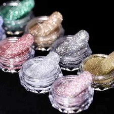 Nail Crystal Shimmer Aurora Diamond Micro Glitter Dust Dipping Reflective Powder