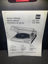 Dual CS 528 CS 1268 Turntable Service Manual Record Changer Photocopy Thorens