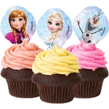 Essbar Frozen Anna Elsa Muffinaufleger Tortenaufleger NEU Party Deko Eiskönigin