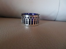 saleron en argent et verrine bleu 