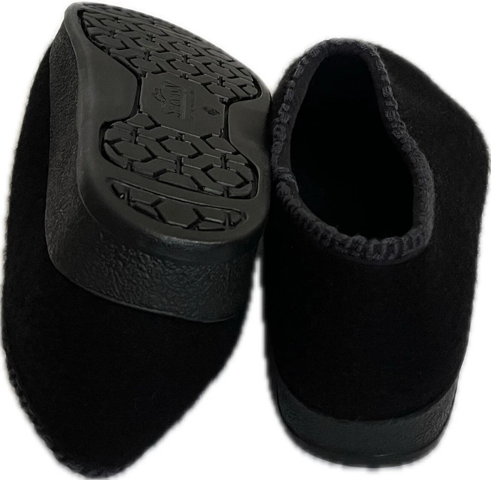 Zueco de lana para mujer Stegmann suela de poli negro con azul talla 7 Foto 4 de 4