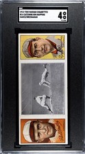 1912 T202 Hassan Cigarettes Roger Bresnahan HOF Oakes Catching Him Napping SGC 4