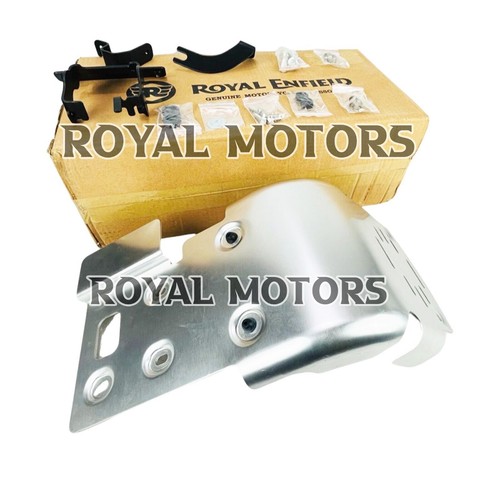 Genuine Royal Enfield "SUMP GUARD, SILVER" For Classic 350/500 & Bullet 350/500 - Picture 2 of 18