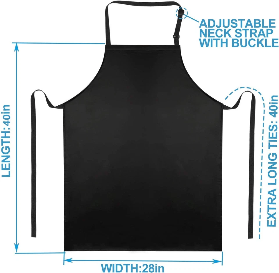 Waterproof Rubber Vinyl Apron 40 Inch Heavy Duty Chemical Work Apron Durable wit - Image 2 of 4