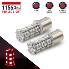 2x 1156 Red Led Projector Light Bulbs For Brake Tail Stop Lamps