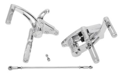 Accutronix Forward Controls with Master Cylinder Slotted, +3in. - Chrome