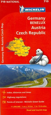 Michelin Map of Germany, Austria, Benelux, Czech Republic, Michelin Map # 719