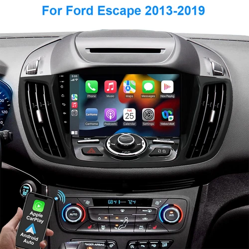 Radio de coche Android 13 estéreo inalámbrico Carplay audio GPS para Ford Escape 2013-2019 - Imagen 1 de 15