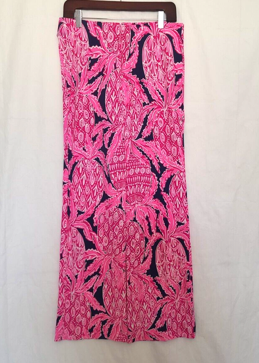 New Lilly Pulitzer May Palazzo Pants Medium Bright Navy Coco Safari eBay