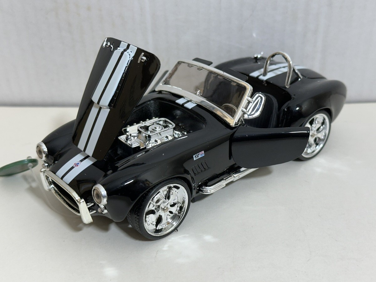 SHELBY COBRA ミニカー SUNNYSIDE 1965 SHELBY COBRA 427 S/C BLACK 1:24 SPINNING WHEELS 6.5